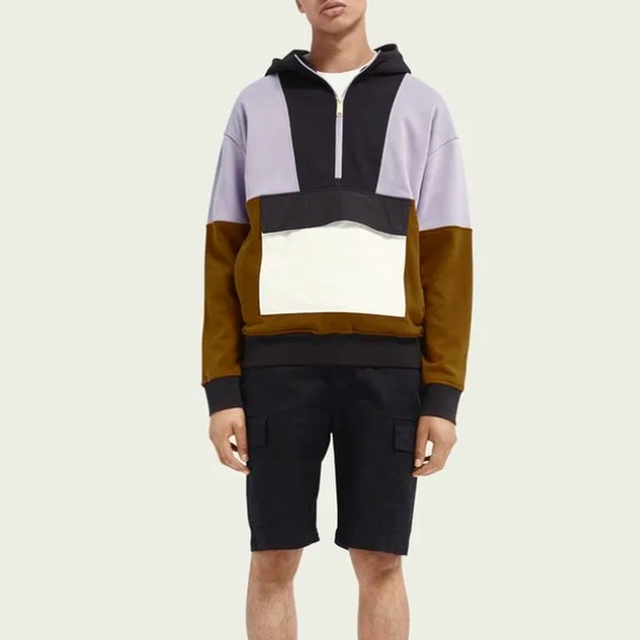 Scotch & Soda Men's Zip-Up colorblock hoodie size L - Picture 3 of 9